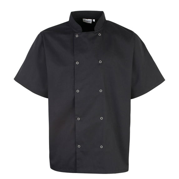 Premier Adult Stud Front Short-Sleeved Chef Jacket