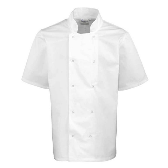Premier Adult Stud Front Short-Sleeved Chef Jacket