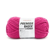 Premier Yarns Basix Chunky Yarn, Perfect for Crafting Quick Projects, Bulky Weight, Acrylic Yarn, Magenta
