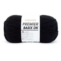 Premier Yarns Basix DK Weight Yarn, Made of Acrylic, Ideal for Crocheting and Knitting, Black