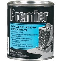 Premier Asphalt Roof Cement - Wet/Dry Surface, Black - 30 oz