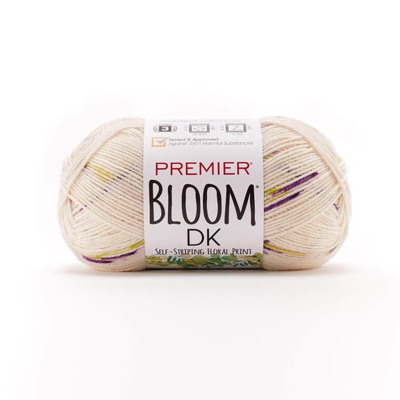 Premier Yarns Bloom DK Weight Yarn, Self-Patterning Yarn for Crocheting and Knitting, Violet