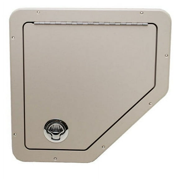 Premier Boat Access Hatch W1DOOR11 | Angled 15 x 15 Inch Beige Door