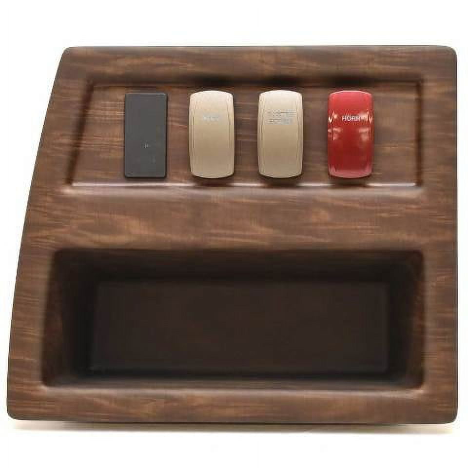 Premier Boat Rocker Switch Panel 73889 12V Receptacle Woodgrain