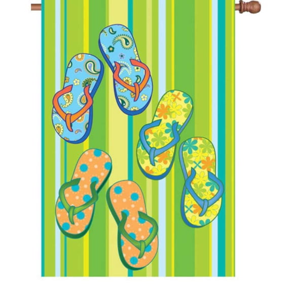 Premier House Size Flag - Summer Flip Flops