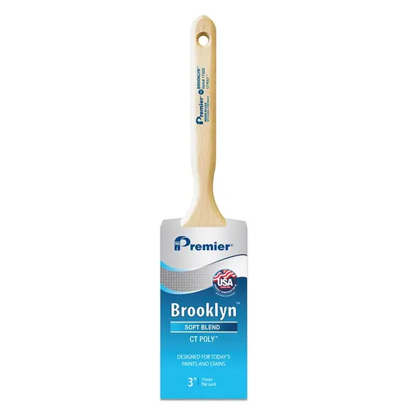 Premier 3" Flat Sash Soft, Polyester Bristle, Paint Brush, Hardwood Handle 17303