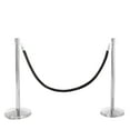 thumbnail image 1 of Premier Chrome Post and Black Velvet Rope Crowd Control Stanchions - 2 Pack, 1 of 6