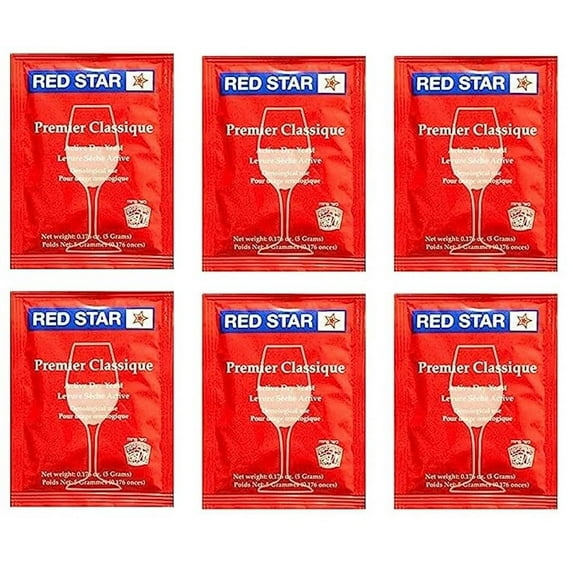 Premier Classique Red Star Wine Yeast - 5 g - 6 Pack