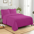 thumbnail image 1 of Premier Colorful Bed Sheet Set, Deep Pocket Microfiber 3 Piece Twin Sheets, Purple, 1 of 6