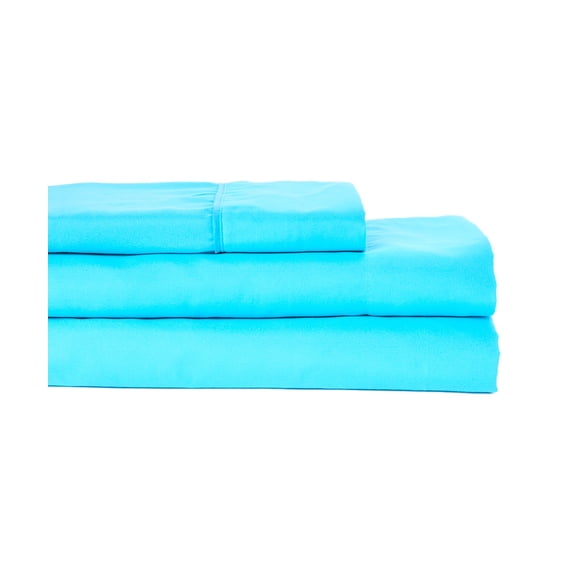 Premier Colorful Collection Soft Super Bright Microfiber Sheets 4 Piece Set - 8 Hot Colors - King / Aqua Blue