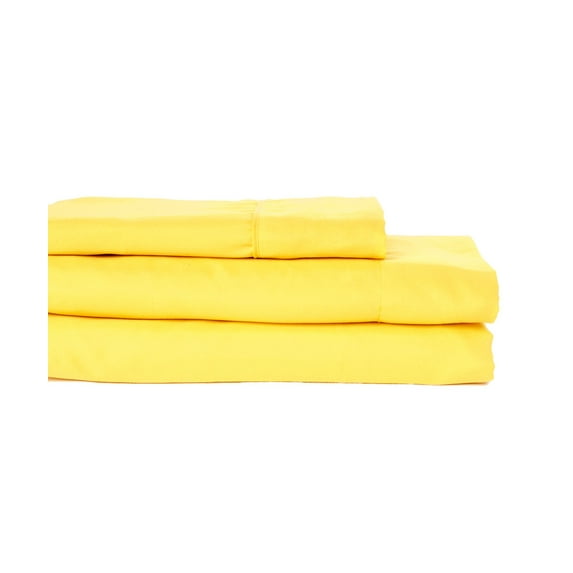 Premier Colorful Collection Soft Super Bright Microfiber Sheets 4 Piece Set - 8 Hot Colors - Queen / Bright Yellow