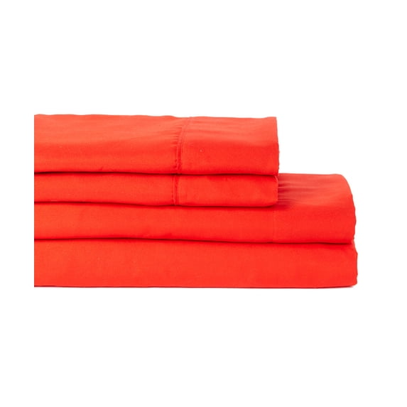 Premier Colorful Collection Soft Super Bright Microfiber Sheets 4 Piece Set - 8 Hot Colors - Queen / Hot Red