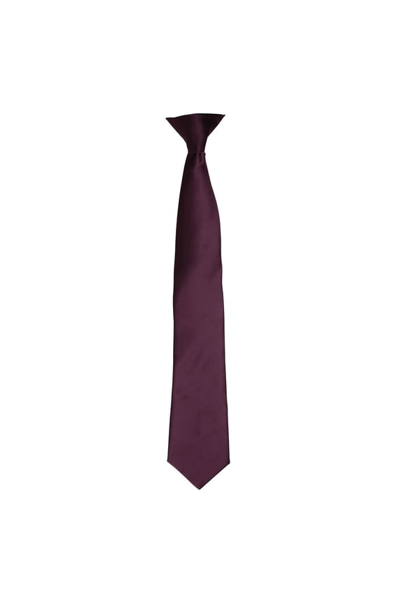 Premier Colors Mens Satin Clip Tie
