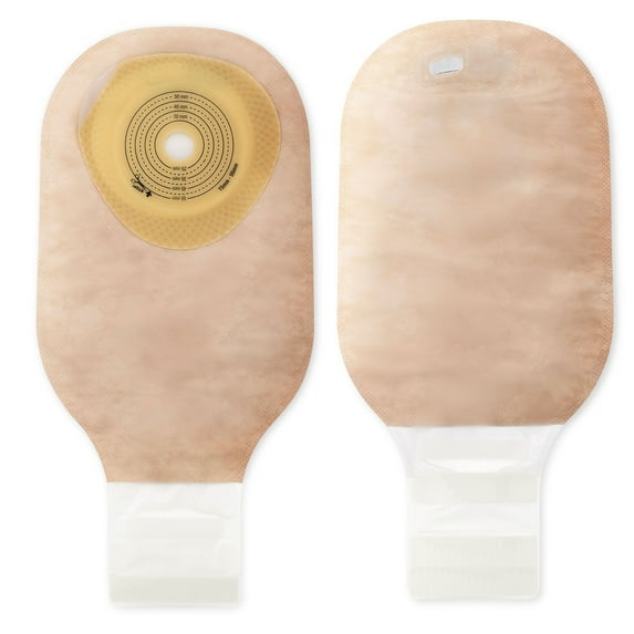 Premier Colostomy Pouch Drainable 5/8 to 2-1/8 Inch Stoma 12"L 1pc System Beige 88300, 10 Ct