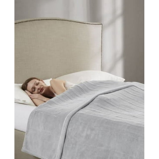 Premier Comfort GREY Microlight Electric Blanket, US King Size