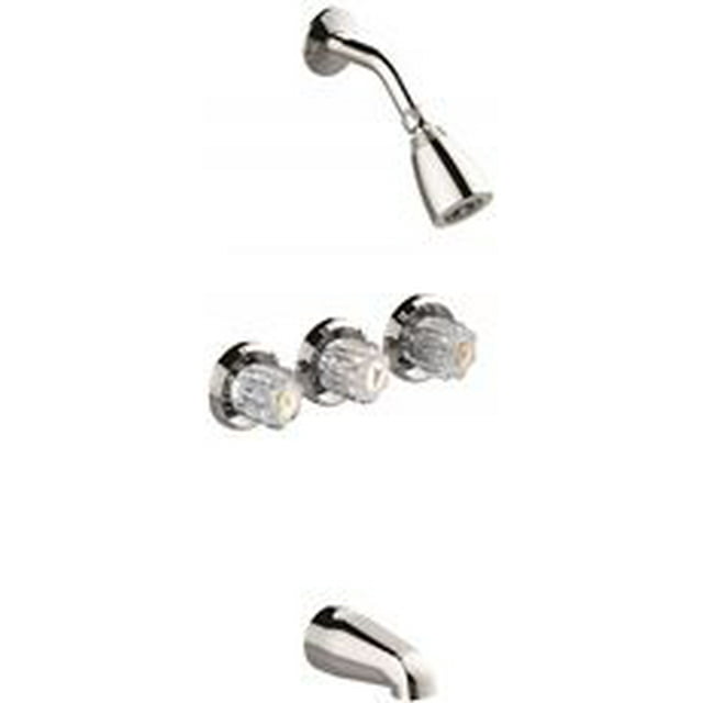 Premier Concord Three-Handle Tub & Shower Faucet, Chrome - Walmart.com