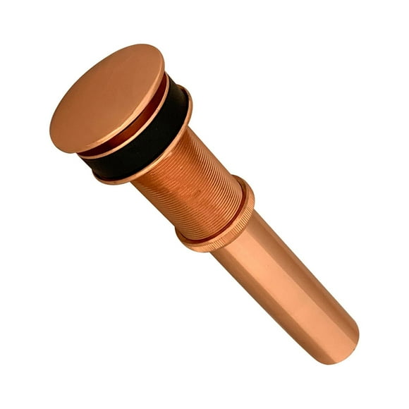 Premier Copper Products  1.5 in. Non-Overflow Pop-up Bathroom Sink Drain, Polished Copper