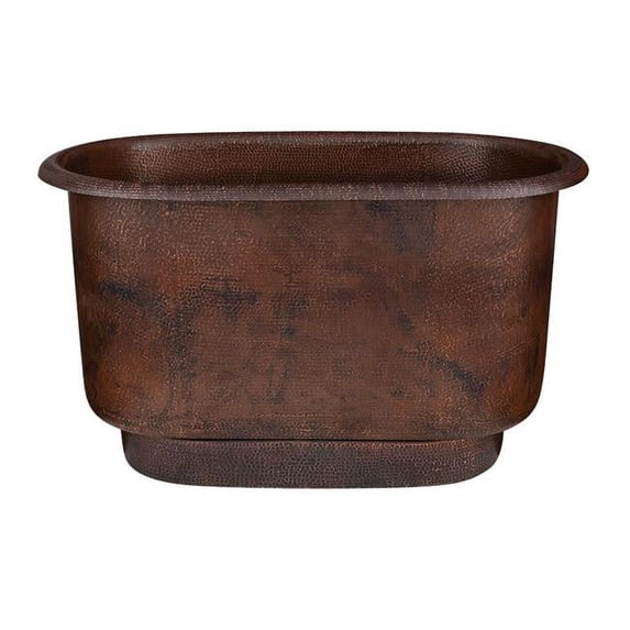 Premier Copper Products 47 in. Hammered Copper Modern Style Bathtub