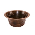 thumbnail image 1 of Premier Copper Products Br16fdb3 16" Undermount Circular Single Basin Copper Bar Sink -, 1 of 3