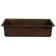 Premier 14" Round Hammered Copper Bar Sink - 2" Drain, Oil Rubbed Bronze Finish, Under Or Surface Mount