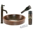 thumbnail image 1 of Premier Copper Products Bsp1_Vo18skdb 18" Copper Vessel Bathroom Sink - Bronze, 1 of 7