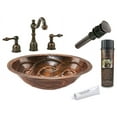 thumbnail image 1 of Premier Copper Products Bsp2_Lo19fbddb 19" Copper Drop In Bathroom Sink - Bronze, 1 of 7