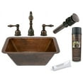 thumbnail image 1 of Premier Copper Products Bsp2_Lrecdb 17" Copper Drop In Bathroom Sink - Bronze, 1 of 7