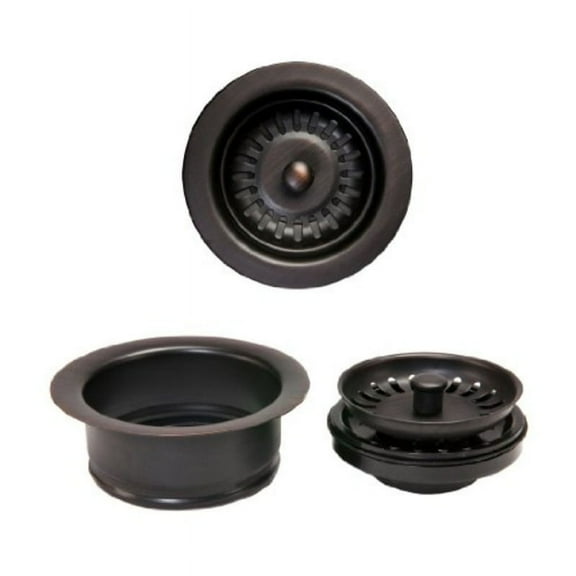 premier copper products dc-1orb drain combination package for double bowl kitchen sinks, oil rubbed bronze