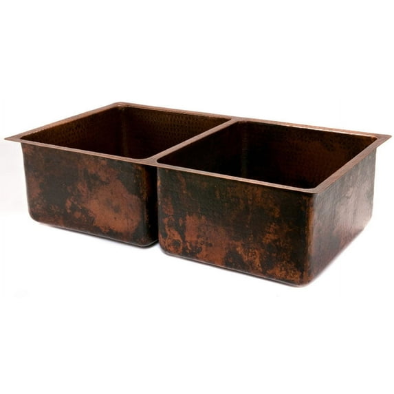 K50DB33199 33'' Copper Kitchen Double Basin Sink