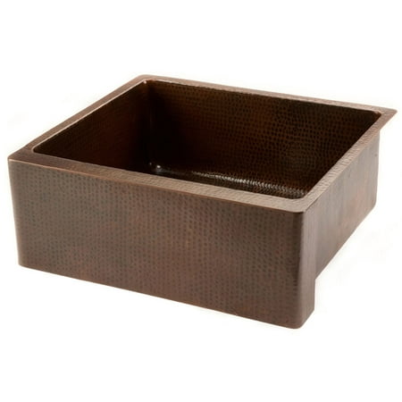 Premier Copper Products Kasdb25229 25" Farmhouse Single Basin Copper Kitchen Sink - Bronze