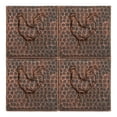 thumbnail image 1 of Premier Copper Products T4DBR-PKG4 4 x 4 in. Hammered Copper Rooster Tile - Pack of 4, 1 of 4