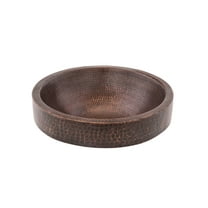 Premier Copper Products Vr15skdb 15" Circular Copper Vessel Bathroom Sink - Bronze