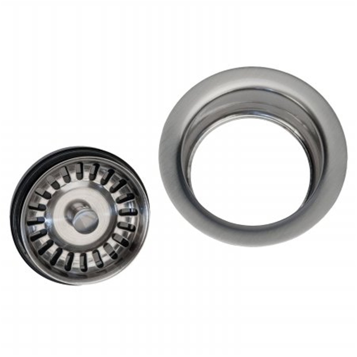 Brushed Nickel 3.5" Deluxe Garbage Disposal Drain with Basket