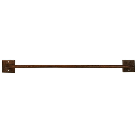 premier copper products tr30db 30-inch hand hammered copper towel bar, oil rubbed bronze