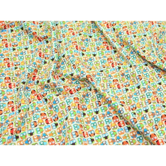 Premier Cotton Prints Quilting Fabric - Beige Owls - per yard