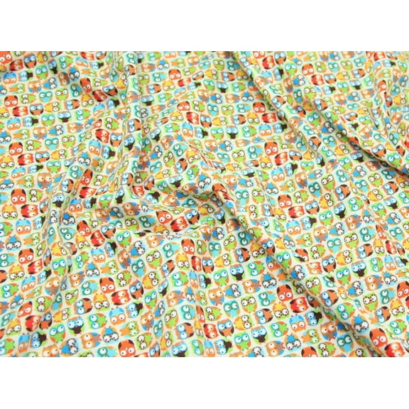 Premier Cotton Prints Quilting Fabric - Beige Owls - per yard