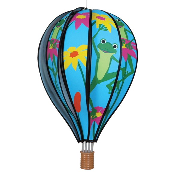 Hot Air Balloon Hanging Garden Spinner 22" - Vibrant Frog Design, Weather-Resistant Outdoor Decor, Durable & Lightweight for Patios, Yards, and Gardens - Eye-Catching Wind Spinner