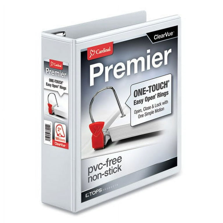 Premier Easy Open ClearVue Locking Slant-D Ring Binder, 3 Rings, 2 Premier Easy Open ClearVue Locking Slant-D Ring Binder, 3 Rings, 2