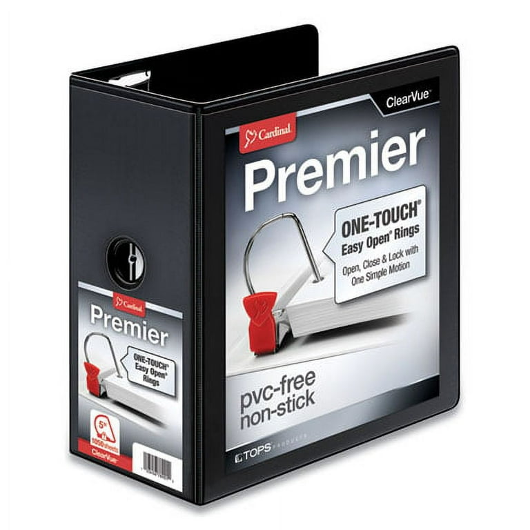 Premier Easy Open ClearVue Locking Slant-D Ring Binder, 3 Rings, 5 Premier Easy Open ClearVue Locking Slant-D Ring Binder, 3 Rings, 5