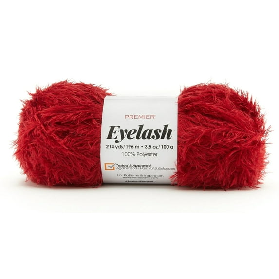 Premier Eyelash Yarn-Red
