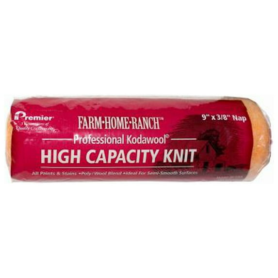 Premier FHR00151 Farm/Ranch Pro Poly/Wool Paint Roller Cover, 9-In. x 3/8-In. - Quantity 12