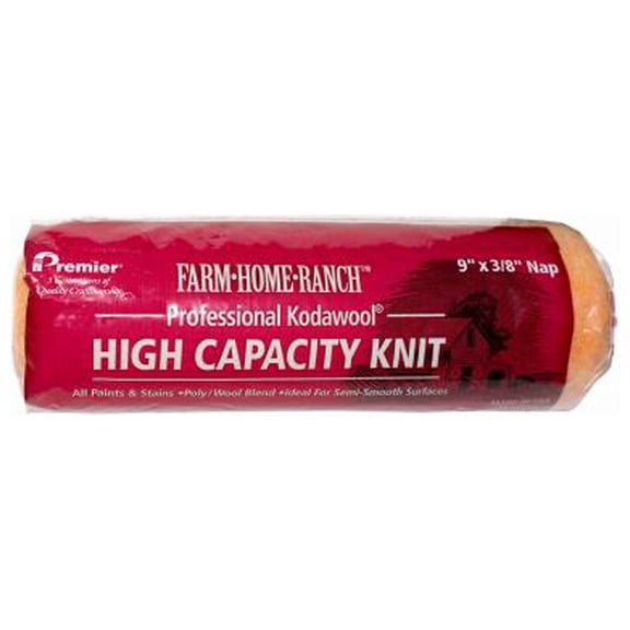 Premier FHR00151 Farm/Ranch Pro Poly/Wool Paint Roller Cover, 9-In. x 3/8-In. - Quantity 12