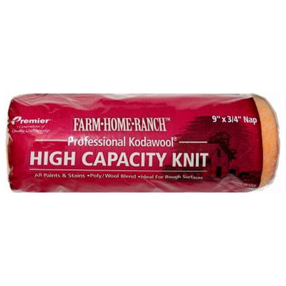 Premier FHR00153 Farm/Ranch Pro Poly/Wool Paint Roller Cover, 9-In. x 3/4-In. - Quantity 12