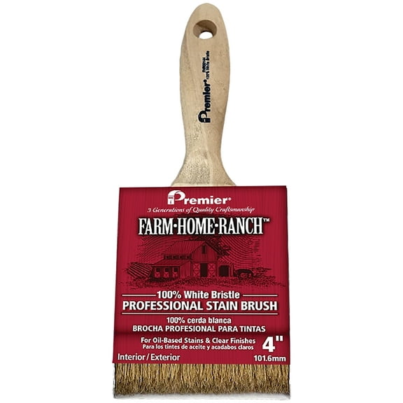 PREMIER PAINT ROLLER/Z PRO Farm/Ranch Pro Stain Brush, 4-In. FHR00144