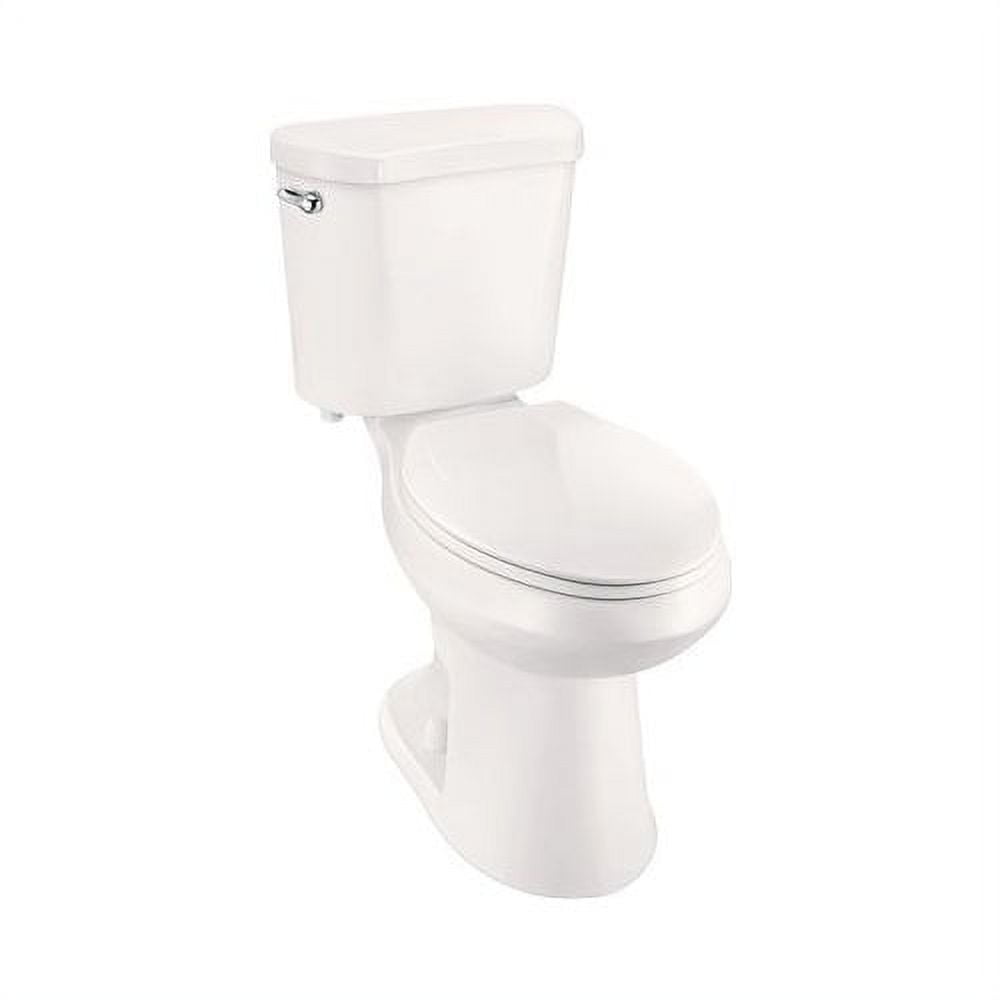 White Ceramic High Efficiency Elongated Two-Piece Toilet with Seat