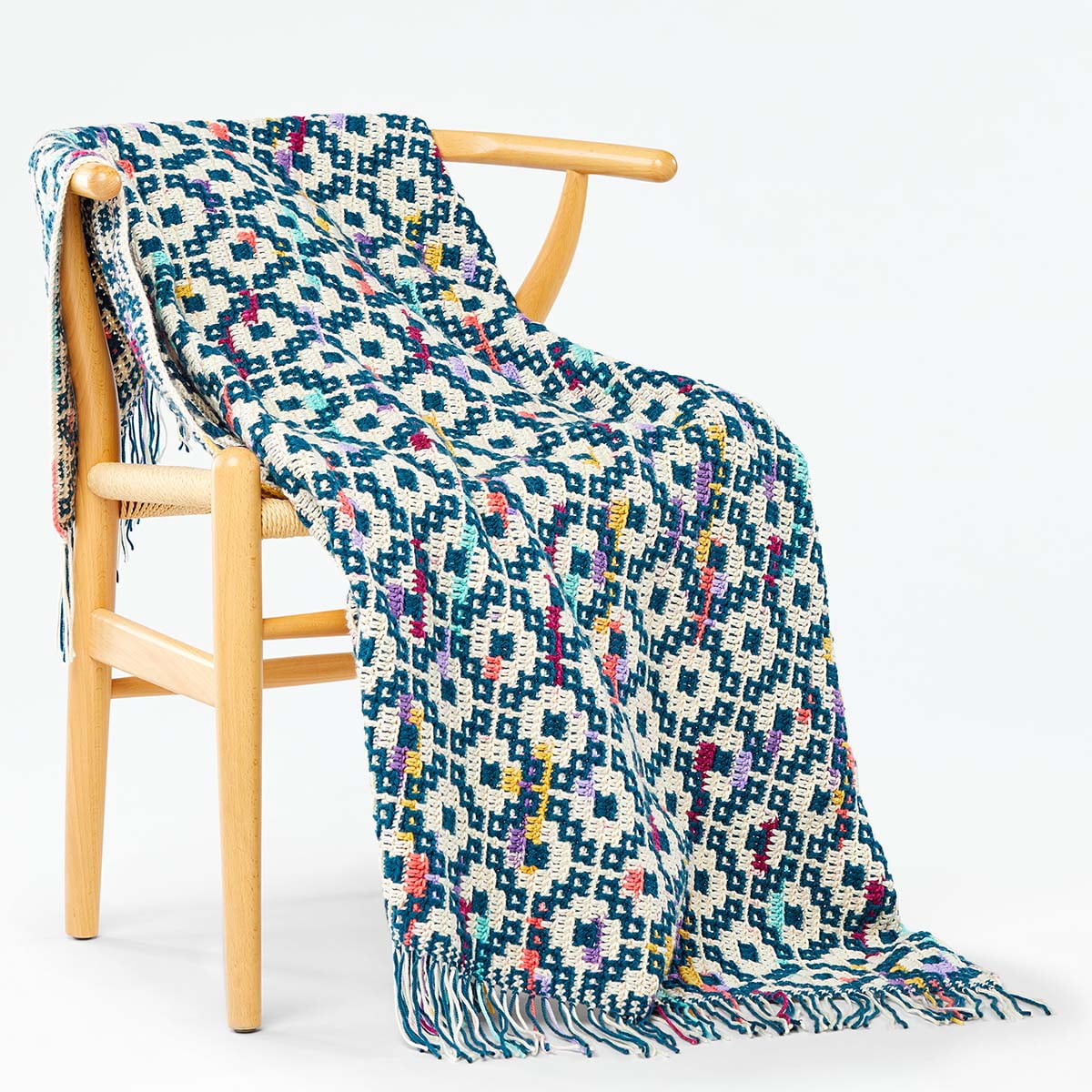 Premier® Flower Buds Mosaic Throw Crochet Kit