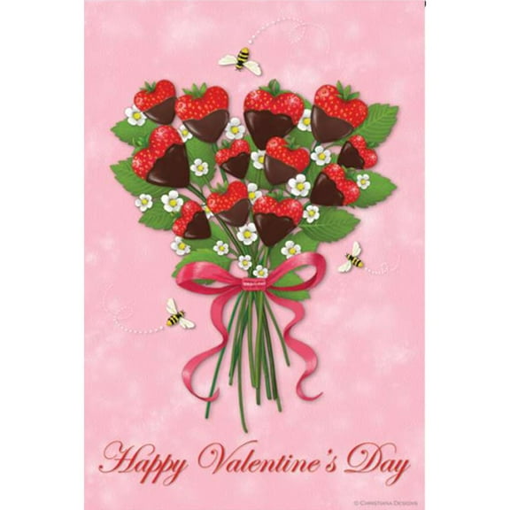 Premier Garden Flag- Strawberry Bouquet
