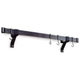 thumbnail image 1 of Premier Hand Crafted Rolled Ends Bar Pot Rack (Hammered Steel 36 in. (7 lbs.)), 1 of 2
