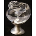 thumbnail image 1 of Premier Hardware Designs CR-4100-ANT COP Rose Shaped Clear Crystal Cabinet Knob with Pewter Base, Antique Copper, 1 of 1