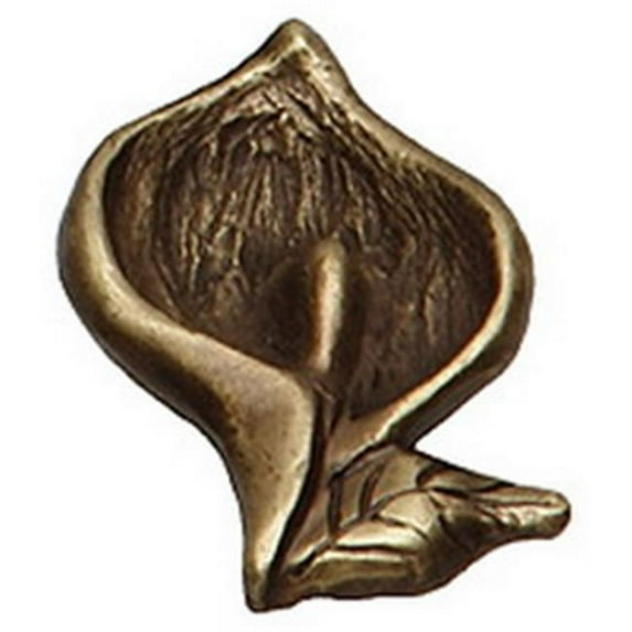 Premier Hardware Designs PHDK-62-AB Lily Cabinet Knob, Antique Brass